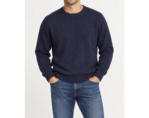 Vintage Eddie Bauer Lambswool Sweater XL Men’s Navy Blue Crewneck 90s Outdoor